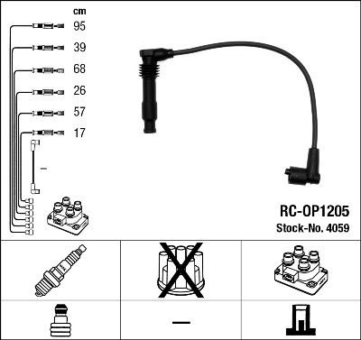 Image of NGK 4059 Ignition Cable Kit
