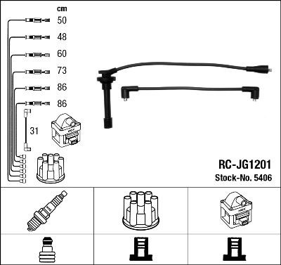 Image of NGK 5406 Ignition Cable Kit