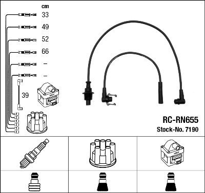 Image of NGK 7190 Ignition Cable Kit