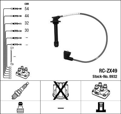Image of NGK 8932 Ignition Cable Kit
