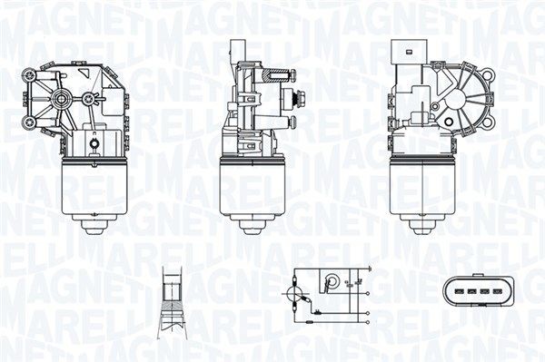 MAGNETI MARELLI 064350005010 Silnik wycieraczek-Zdjęcie-0