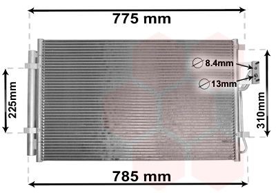 VAN WEZEL 82005311 Kondensator, klimaanlæg