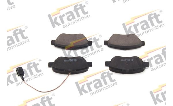 KRAFT 6003059 Kit pastiglie freno, freno a disco Low-Metallic, Con contatto segnalazione usura, con istruzioni montaggio, con lamierino anticigolío, con bulloni/viti