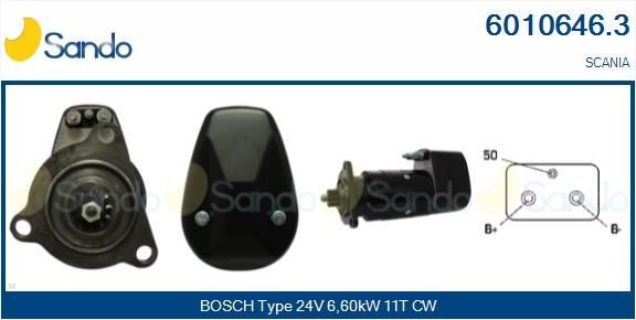 6010646.3 SANDO Anlasser für SCANIA online bestellen