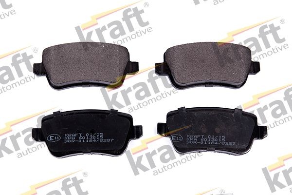 KRAFT 6013015 Brake pad set not prepared for wear indicator, excl. wear warning contact