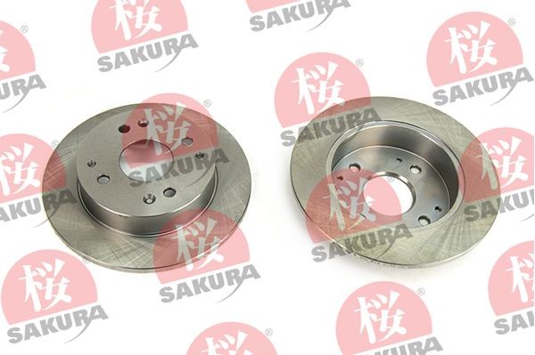 SAKURA Rear Axle, 260x10mm, solid Ø: 260mm, Brake Disc Thickness: 10mm Brake rotor 605-40-6610 buy