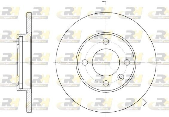 ROADHOUSE Disc brake set rear and front Audi 80 B2 new 6088.01