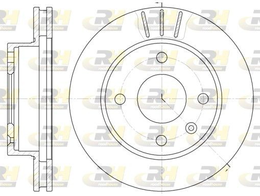ROADHOUSE 6097.10 Brake disc Front Axle, 239,5, 240x24mm, 4, Vented