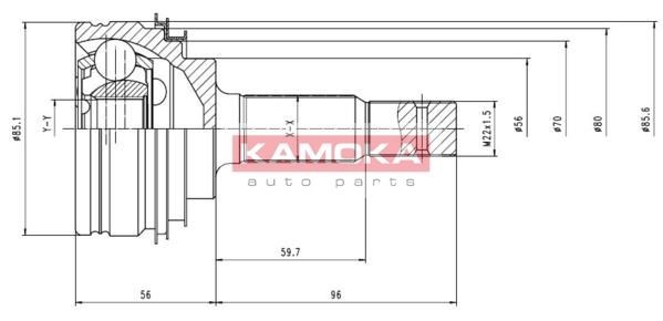 KAMOKA 6100 Joint kit, drive shaft 43420-02010