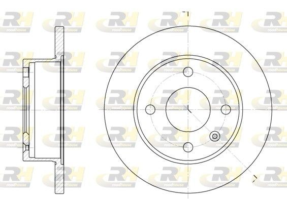 ROADHOUSE 6103.00 Brake disc Front Axle, 239,5, 240x12,7mm, 4, solid
