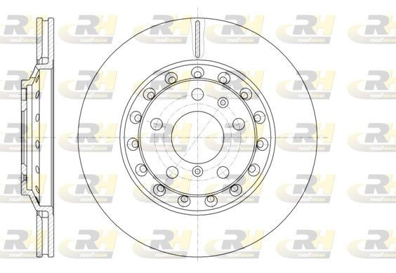 ROADHOUSE 61155.10 Brake disc Rear Axle, 310x22mm, 5, Vented