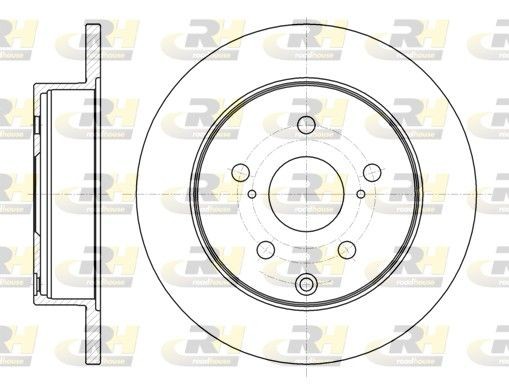 DSX6118800 ROADHOUSE Rear Axle, 281x12mm, 5, solid Ø: 281mm, Num. of holes: 5, Brake Disc Thickness: 12mm Brake rotor 61188.00 buy