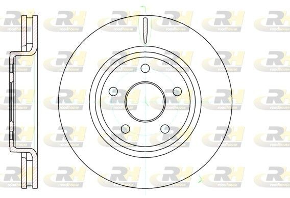 61210.10 ROADHOUSE Brake rotors JEEP Front Axle, 328x30mm, 5, Vented