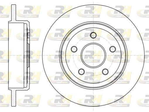 ROADHOUSE 61211.00 Brake disc Rear Axle, 320x14mm, 5, solid