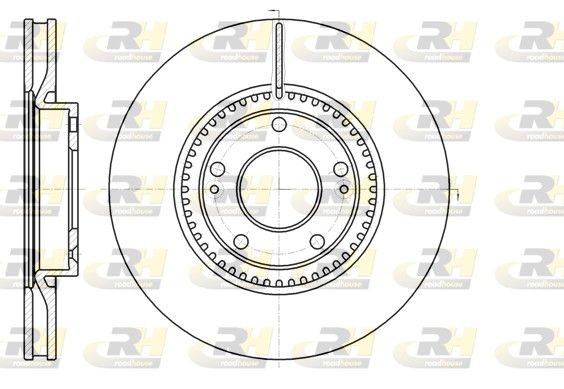 ROADHOUSE 61217.10 Brake disc Front Axle, 299x28mm, 5, Vented
