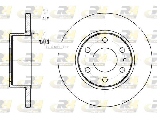 61274.00 ROADHOUSE Brake rotors IVECO Rear Axle, 295,8, 296x16mm, 6, solid
