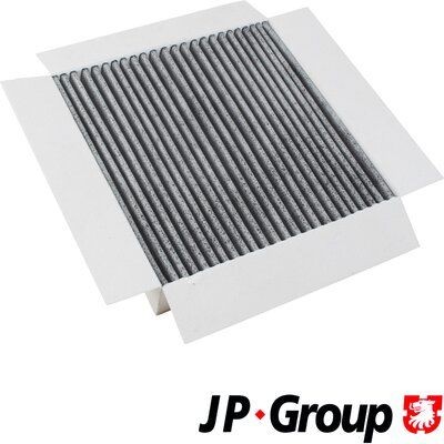 JP GROUP 6128100300 Pollen filter Activated Carbon Filter, 198 mm x 202 mm x 40 mm