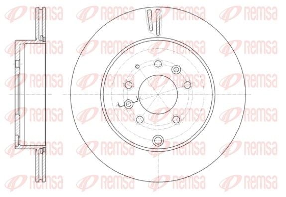 DCA6140210 REMSA Rear Axle, 320x19mm, 5, Vented Ø: 320mm, Num. of holes: 5, Brake Disc Thickness: 19mm Brake rotor 61402.10 buy