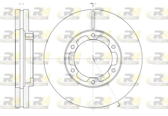 ROADHOUSE 61409.10 Bremsscheibe für MITSUBISHI Canter (FE5, FE6) 6.Generation LKW in Original Qualität