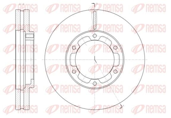 REMSA 61409.10 Bremsscheibe für MITSUBISHI Canter (FE5, FE6) 6.Generation LKW in Original Qualität