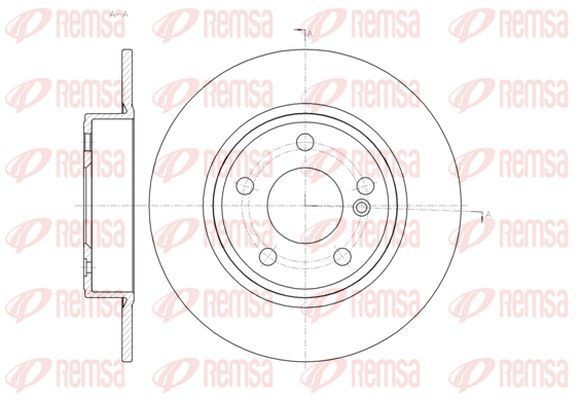 BDM7642.10 KAWE Rear Axle, 276x9mm, 5, solid Ø: 276mm, Num. of holes: 5, Brake Disc Thickness: 9mm Brake rotor 61465 00 buy