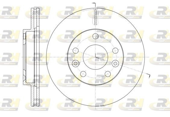 DSX6147810 ROADHOUSE Front Axle, 269x22,4mm, 5, Vented Ø: 269mm, Num. of holes: 5, Brake Disc Thickness: 22,4mm Brake rotor 61478.10 buy