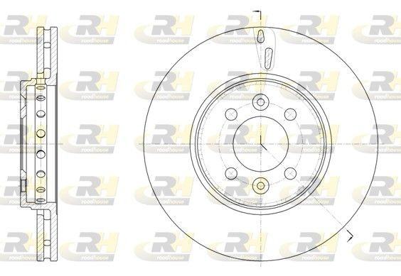 ROADHOUSE 61499.10 Brake disc Front Axle, 280x24mm, 4, Vented