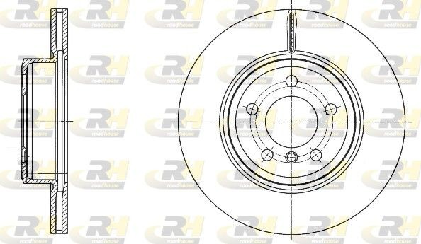 ROADHOUSE 61548.10 Brake disc Front Axle, 330x24mm, 5, Vented