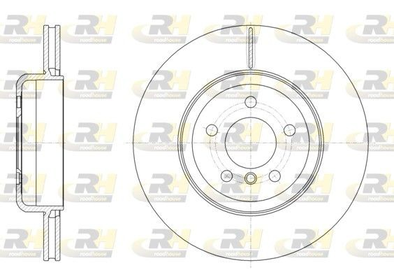 ROADHOUSE 61551.10 Brake disc Rear Axle, 345x24mm, 5, Vented