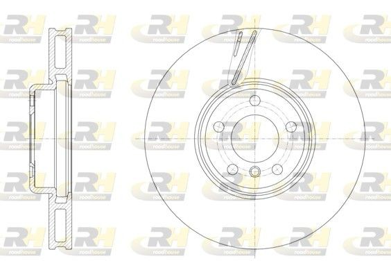 DSX6155210 ROADHOUSE Front Axle Left, 348x36mm, 5, Vented Ø: 348mm, Num. of holes: 5, Brake Disc Thickness: 36mm Brake rotor 61552.10 buy