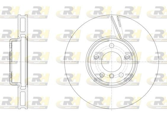 ROADHOUSE 61552.11 Brake disc Front Axle Right, 348x36mm, 5, Vented