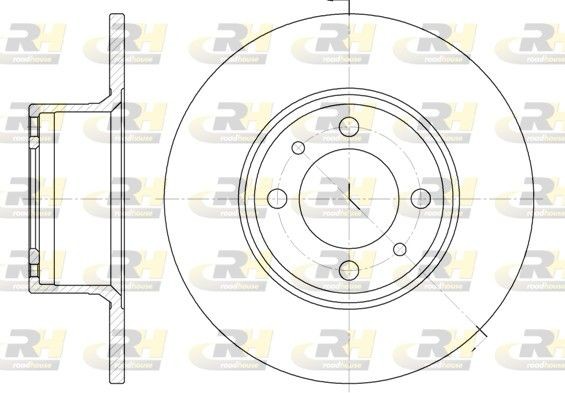 ROADHOUSE 6156.00 Brake disc Front Axle, 252x10,5mm, 4, solid