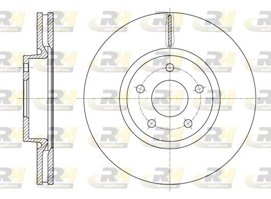 ROADHOUSE 61562.10 Brake disc Front Axle, 300x28mm, 5, Vented