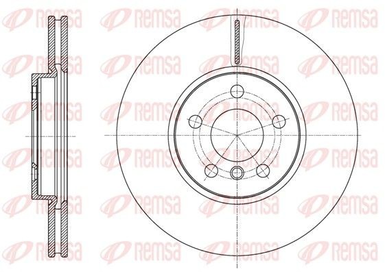 DCA6159610 REMSA Front Axle, 307x24mm, 5, 5+1, Vented Ø: 307mm, Num. of holes: 5, Brake Disc Thickness: 24mm Brake rotor 61596.10 buy