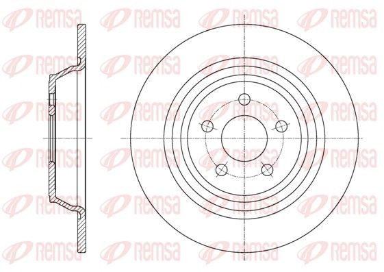 REMSA 61604.00 Brake disc Rear Axle, 316x11mm, 5, solid