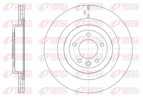 REMSA 61612.10 Disco freno Assale posteriore, 365x25mm, 5, 5+1, ventilato