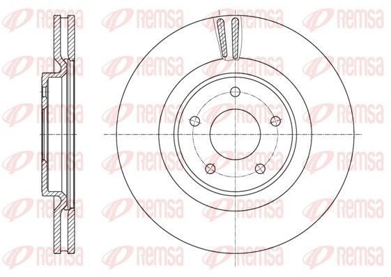 DCA6162210 REMSA Front Axle, 320x28mm, 5, Vented Ø: 320mm, Num. of holes: 5, Brake Disc Thickness: 28mm Brake rotor 61622.10 buy