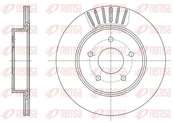 DCA6162310 REMSA Rear Axle, 292x16mm, 5, Vented Ø: 292mm, Num. of holes: 5, Brake Disc Thickness: 16mm Brake rotor 61623.10 buy