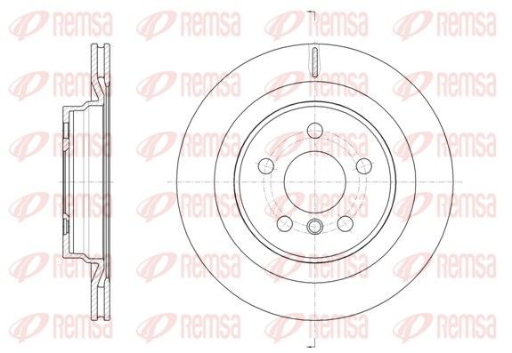 REMSA 61632.10 Brake disc Rear Axle, 300x20mm, 5, 5+1, Vented
