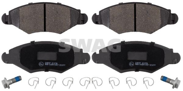 23205 SWAG Front Axle, excl. wear warning contact, with fastening material Width: 47,4mm, Thickness 1: 17,3mm Brake pads 62 91 6575 buy