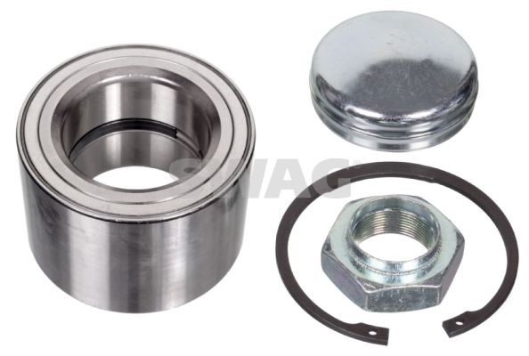 SWAG 62 92 4521 Wheel bearing kit Front Axle Left, Front Axle Right, with grease cap, with retaining ring, 90 mm
