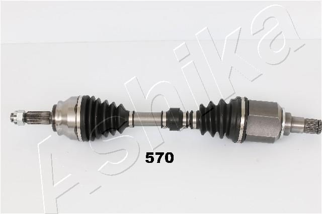 ASHIKA Front Axle Left, 95, 87mm, 630mm Length: 95, 87mm, External Toothing wheel side: 28 Driveshaft 62-05-570 buy