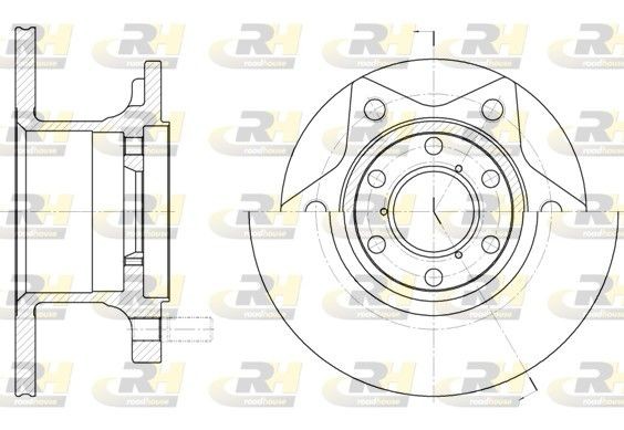 ROADHOUSE 6242.00 Brake disc Front Axle, 267x14,2mm, 6, solid
