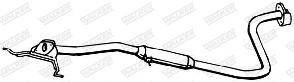 16495 WALKER Centre silencer MAZDA Length: 1650mm, without mounting parts