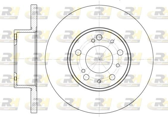 6334.00 ROADHOUSE Brake rotors FIAT Front Axle, 290x16mm, 5, solid