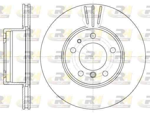 ROADHOUSE 6348.10 Brake disc Front Axle, 302x22mm, 5, Vented
