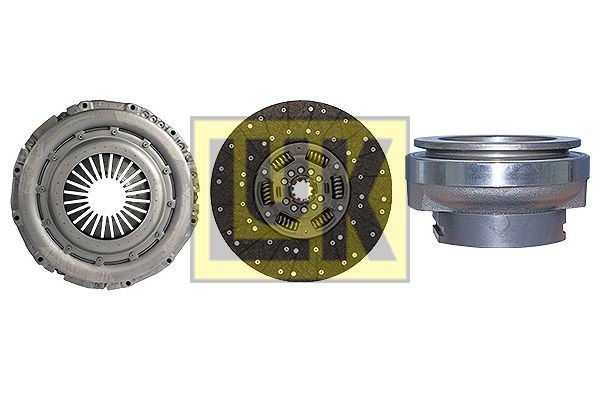 LuK BR 0222 with clutch release bearing, with clutch disc, 360mm Ø: 360mm Clutch replacement kit 636 3046 00 buy