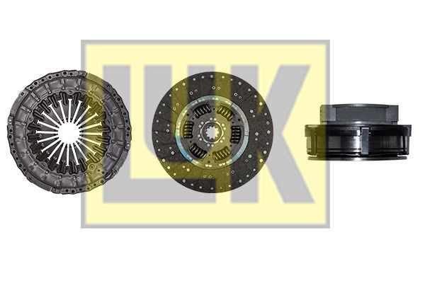 LuK BR 0222 with clutch release bearing, with clutch disc, 400mm Ø: 400mm Clutch replacement kit 640 3079 00 buy