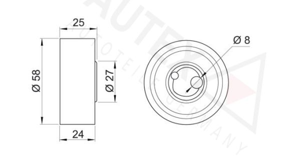 AUTEX Timing belt tensioner pulley 641236