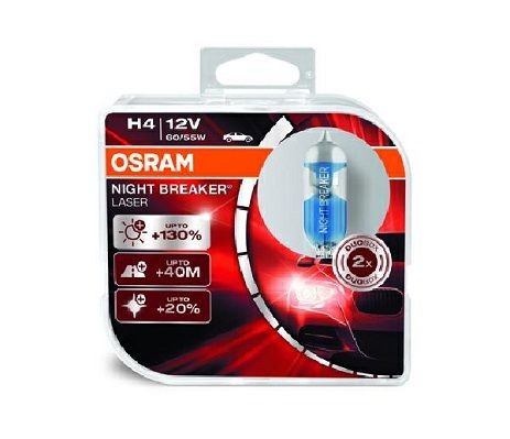 H4 OSRAM NIGHT BREAKER® LASER H4 12V 60/55W P43t, 4200K, Halogen High beam bulb 64193NBL-HCB buy